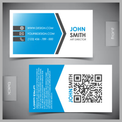 business card with qr code