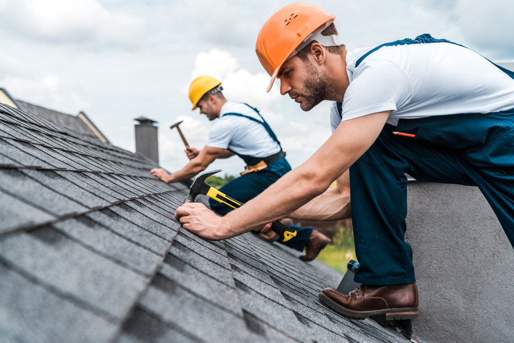 workers on a roof