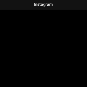 Instagram black screen message