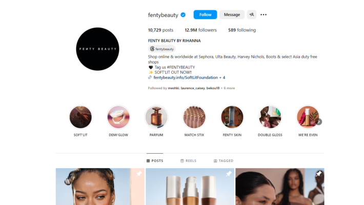 Feauty beauty Instagram page idea