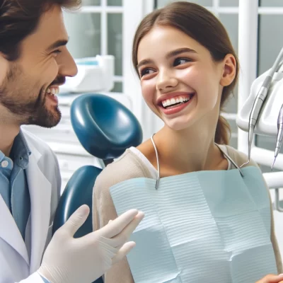 dentist with patient email marketing